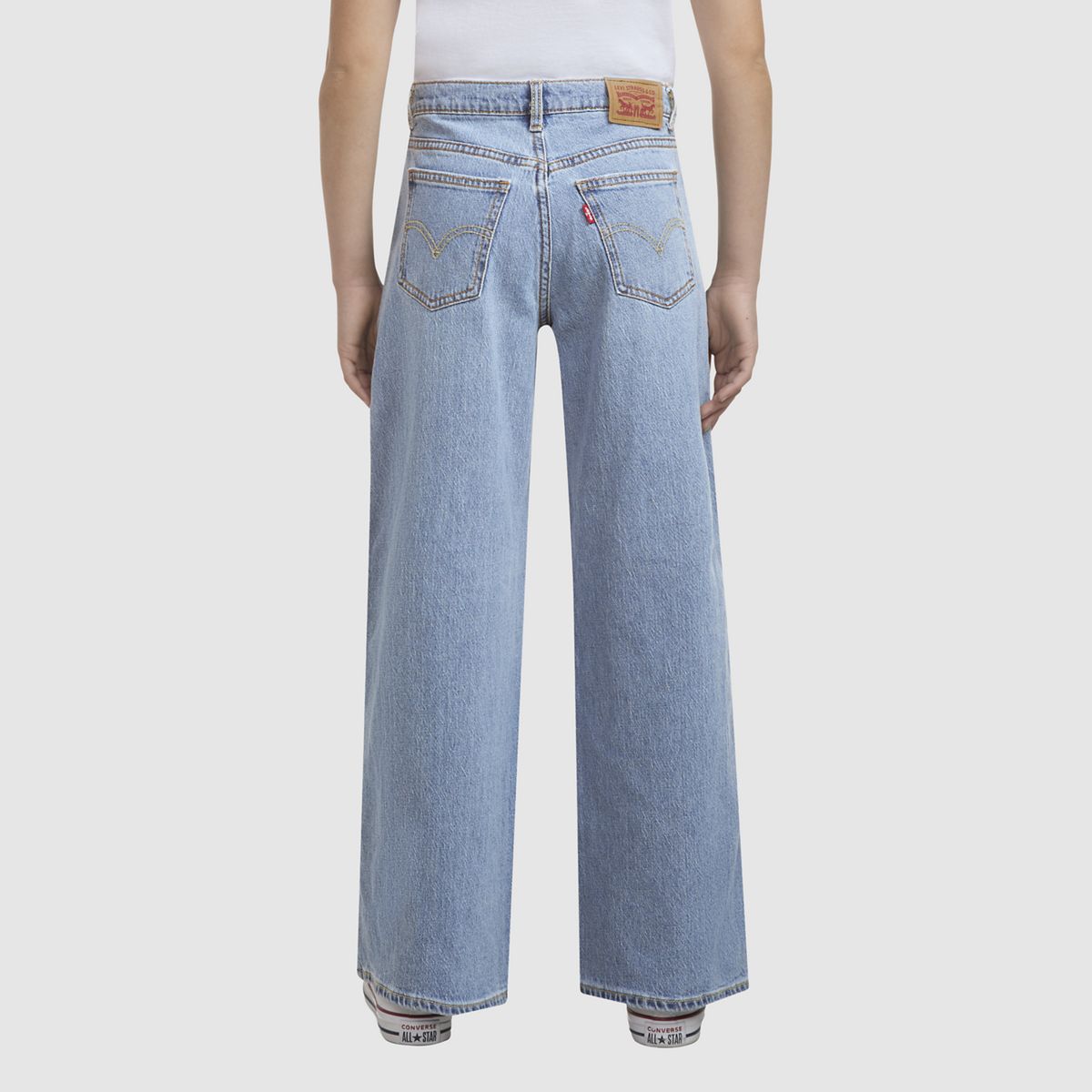 High Rise Baggy Jeans Big Girls 7-16 — Happy Camper - Blue