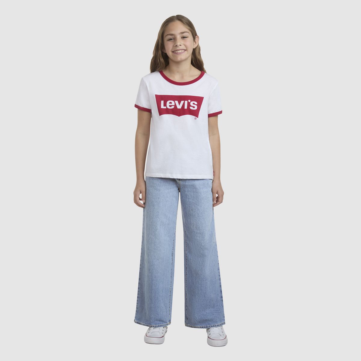 High Rise Baggy Jeans Big Girls 7-16 — Happy Camper - Blue