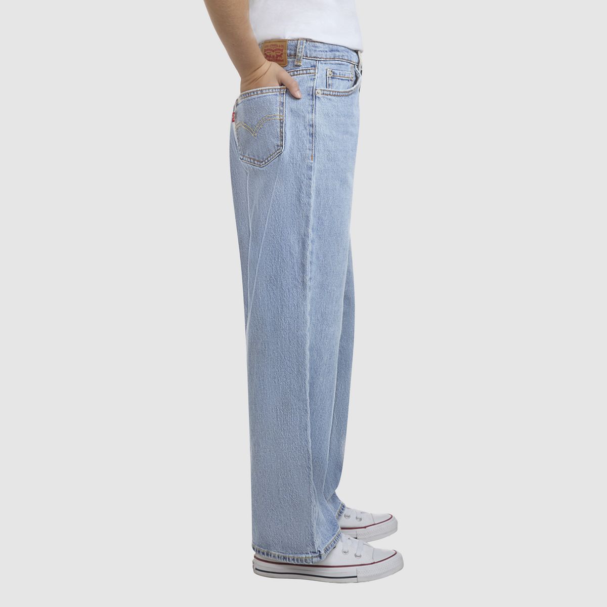 High Rise Baggy Jeans Big Girls 7-16 — Happy Camper - Blue