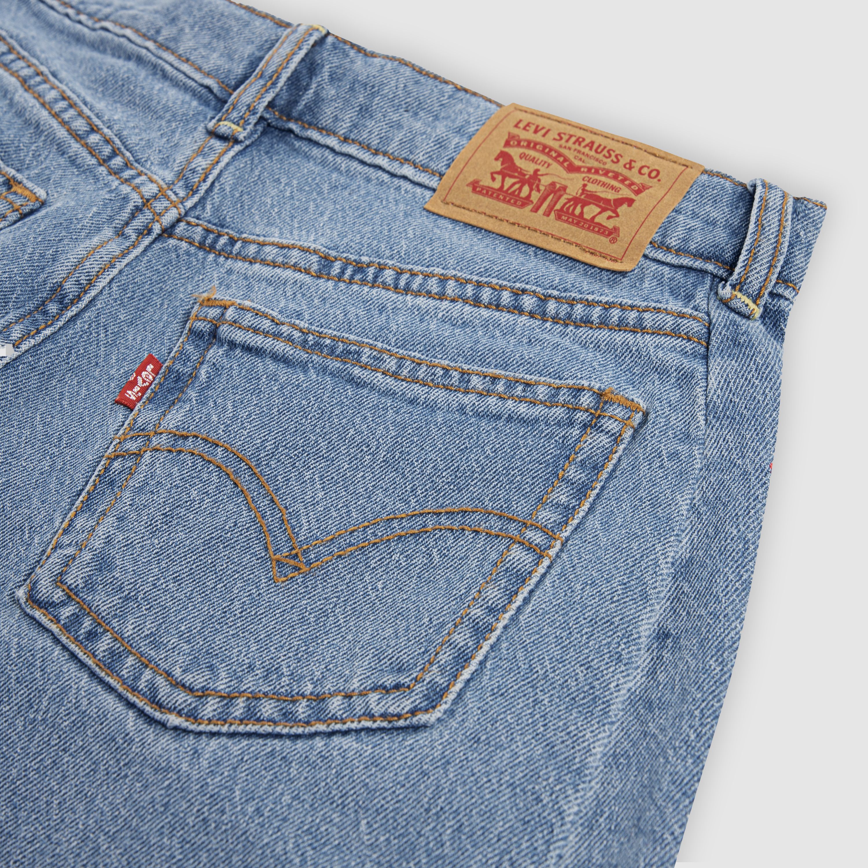 High Rise Baggy W/ Embroidery Big Girls 8-20 4
