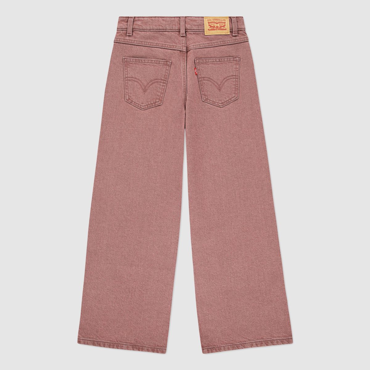 High Rise Baggy Jeans Big Girls 7-16 — Crushed Berry - Red