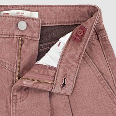 High Rise Baggy Jeans Big Girls 7-16 — Crushed Berry - Red 3