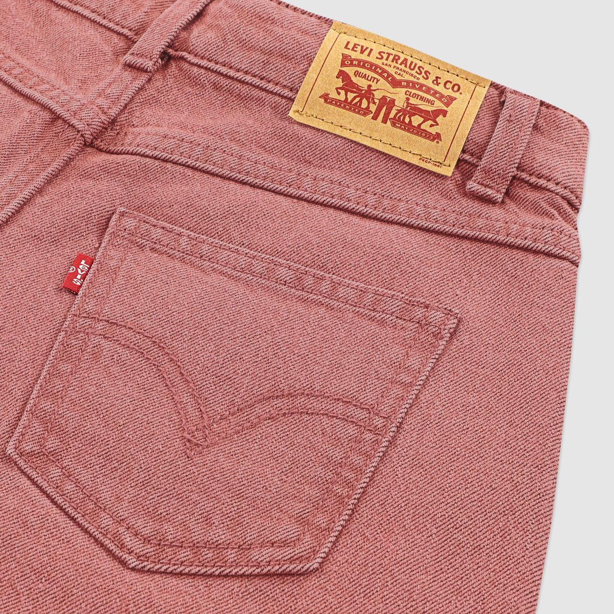 High Rise Baggy Jeans Big Girls 7-16 — Crushed Berry - Red