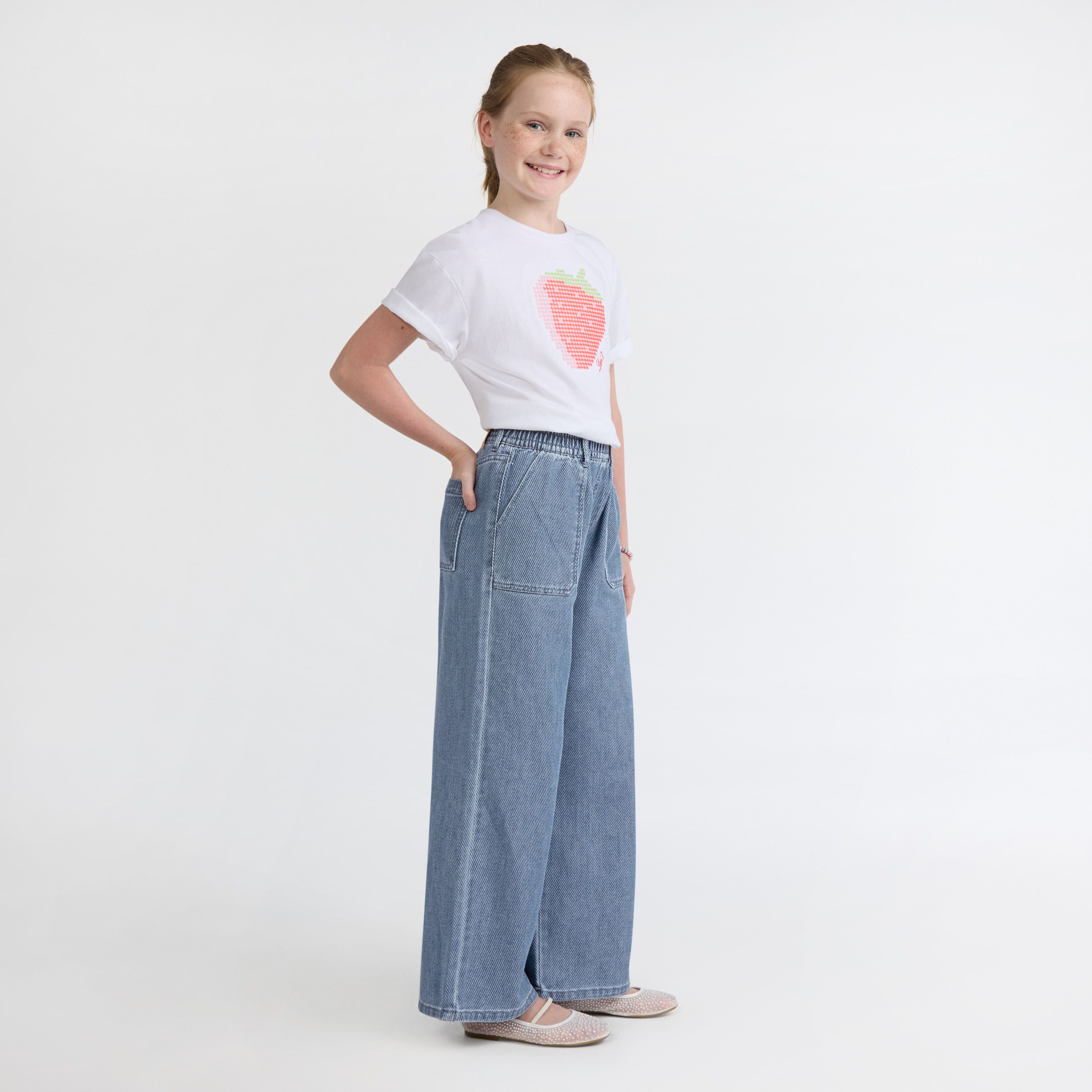 High Rise Baggy Pants Big Girls 7-16 2