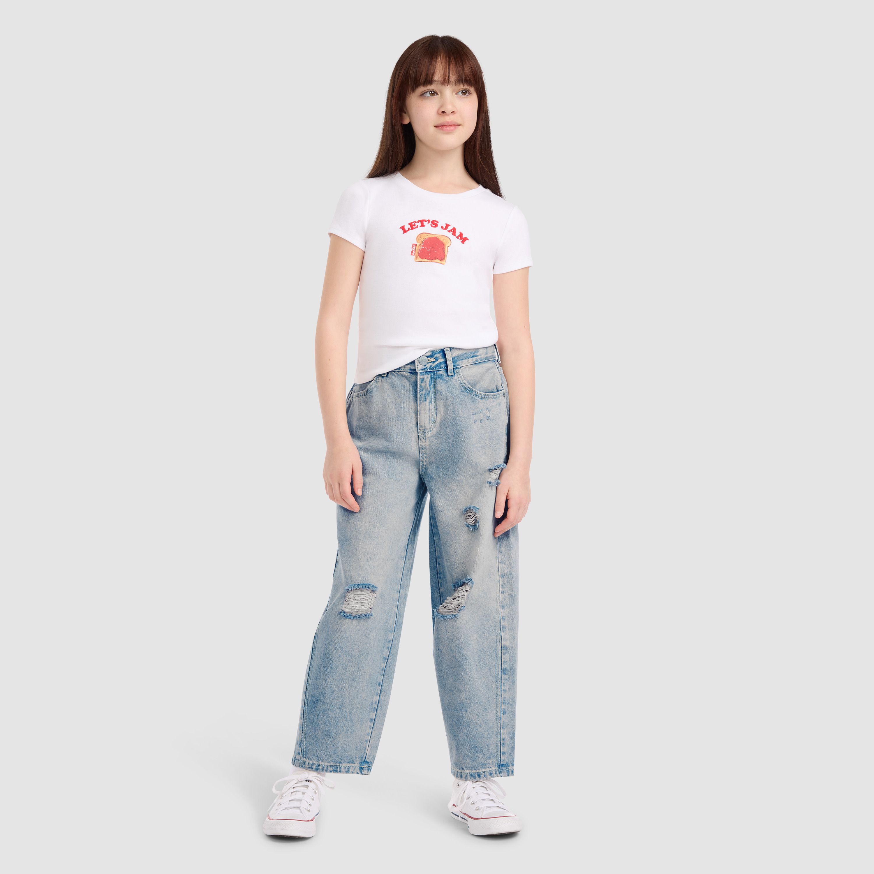 Baggy Barrel Big Girls 7-16 Jeans 4