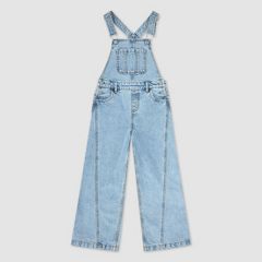 Cargo Overalls Toddler Girls 2T-4T — Far And Wide - Light Wash 1