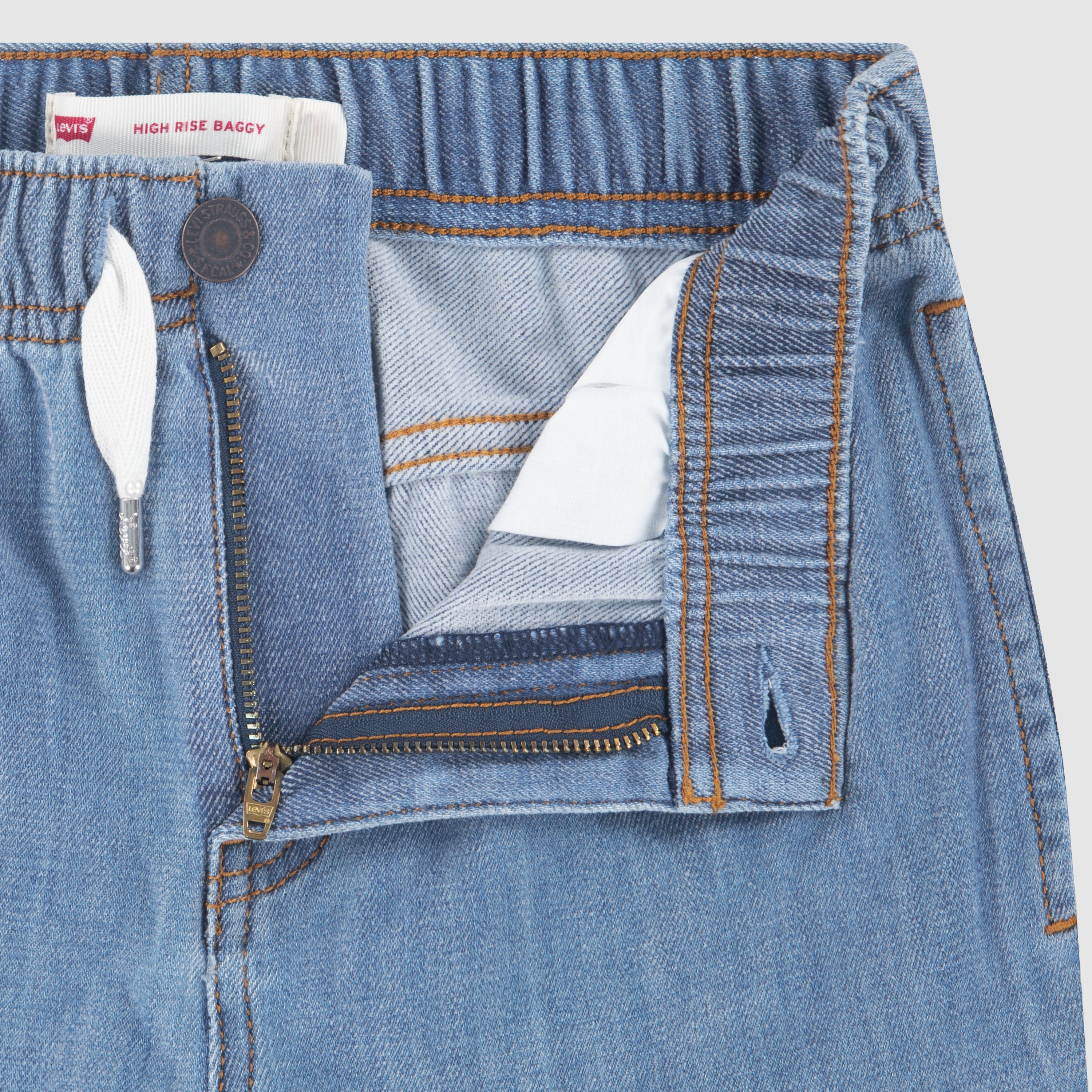High Rise Baggy Jeans Big Girls 7-16 7