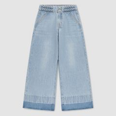 High Rise Baggy Jeans Little Girls 4-6X — Hang Up - Light Wash 1