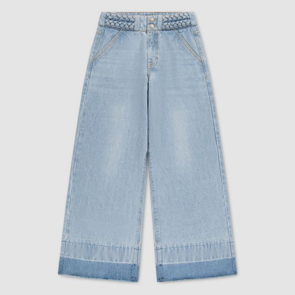 High Rise Baggy Jeans Little Girls 4-6X — Hang Up - Light Wash