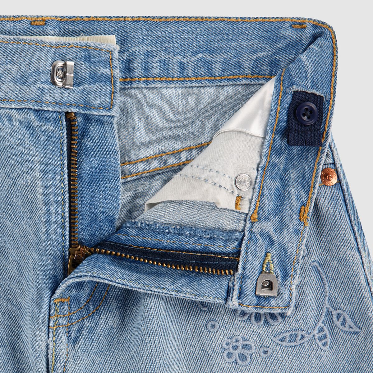 High Rise Baggy Jeans Little Girls 4-6X — Marin Babe - Medium Wash