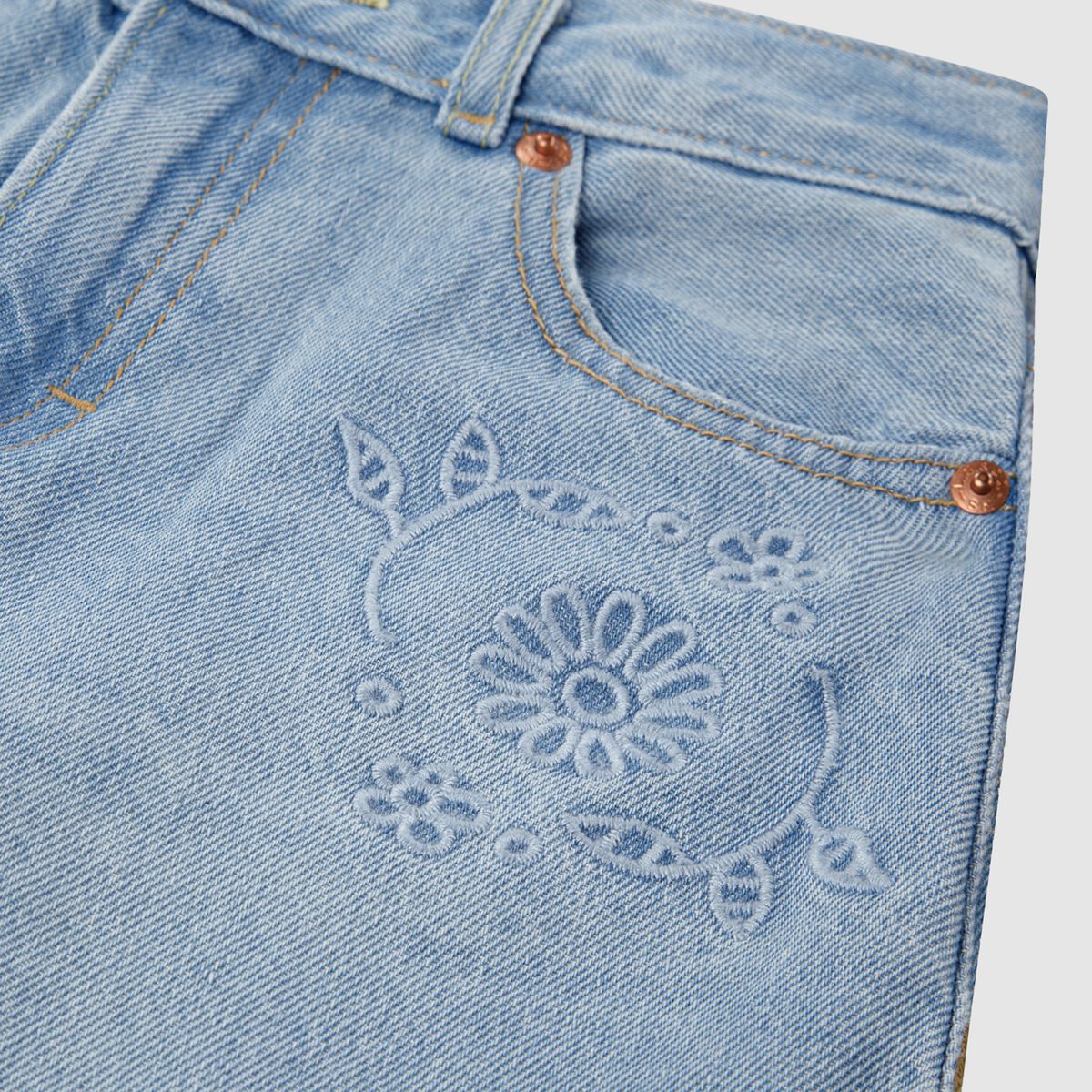 High Rise Baggy Jeans Little Girls 4-6X — Marin Babe - Medium Wash