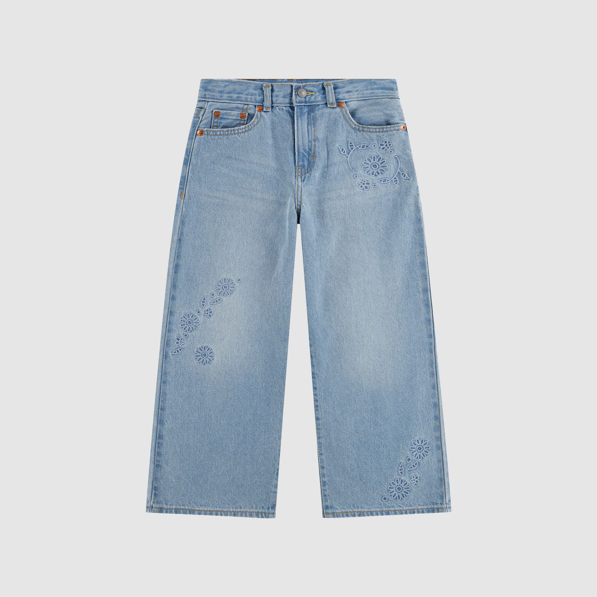 High Rise Baggy Jeans Little Girls 4-6X — Marin Babe - Medium Wash