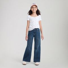 High Rise Baggy Jeans Big Girls 7-16 — Pacific Highway - Dark Wash 5
