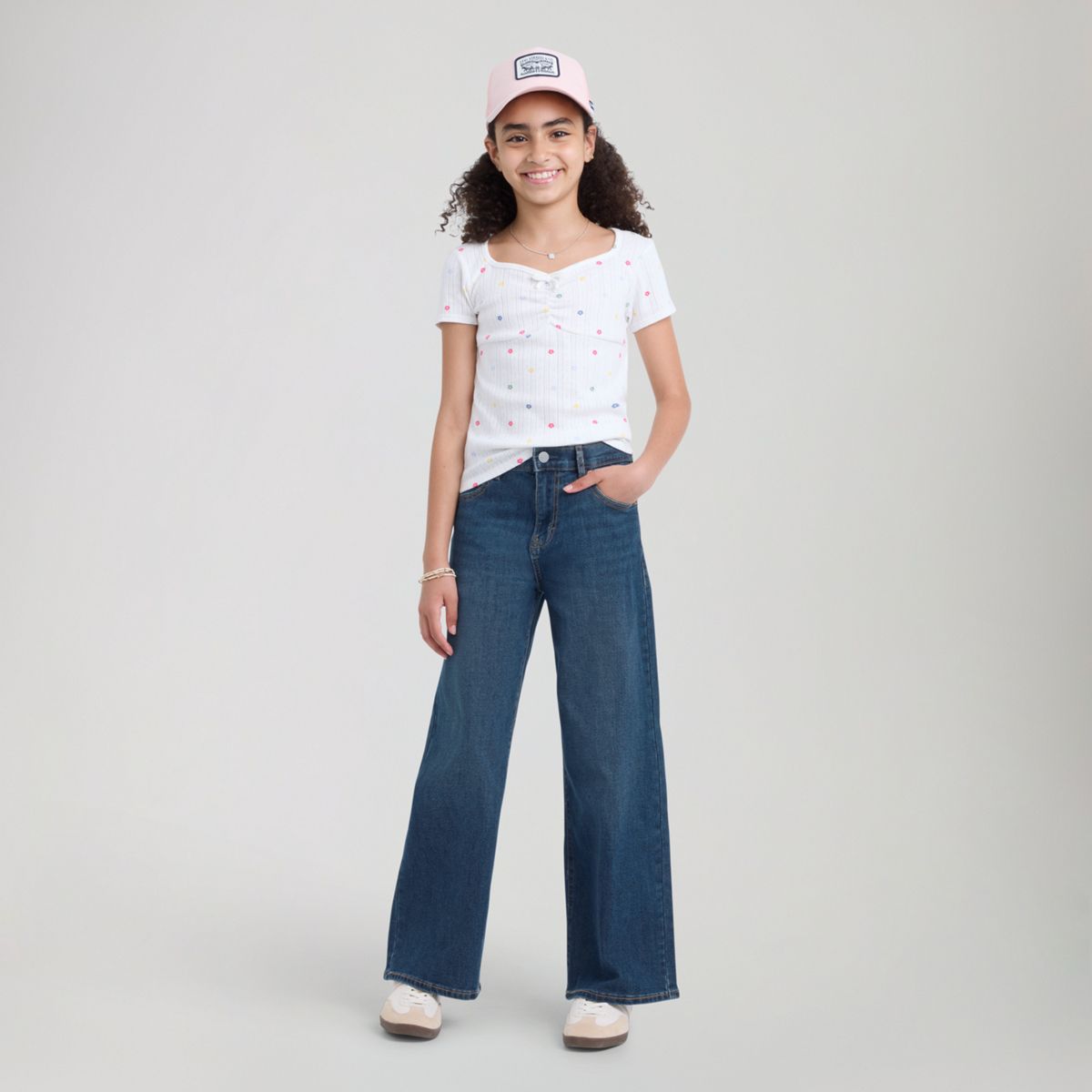 High Rise Baggy Jeans Big Girls 7-16 — Pacific Highway - Dark Wash