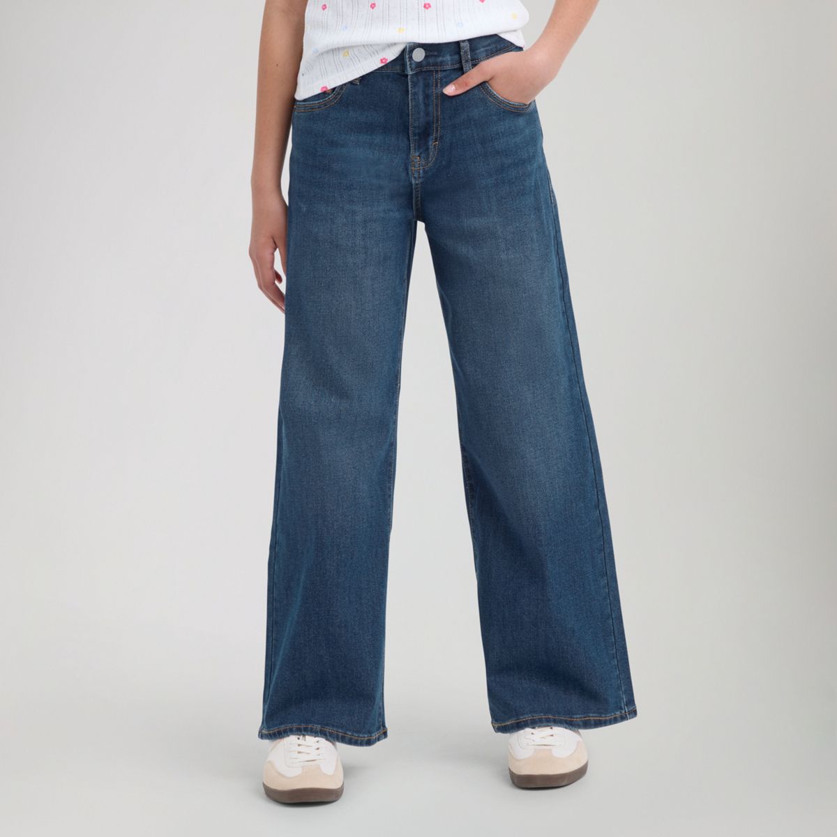 High Rise Baggy Jeans Big Girls 7-16 — Pacific Highway - Dark Wash