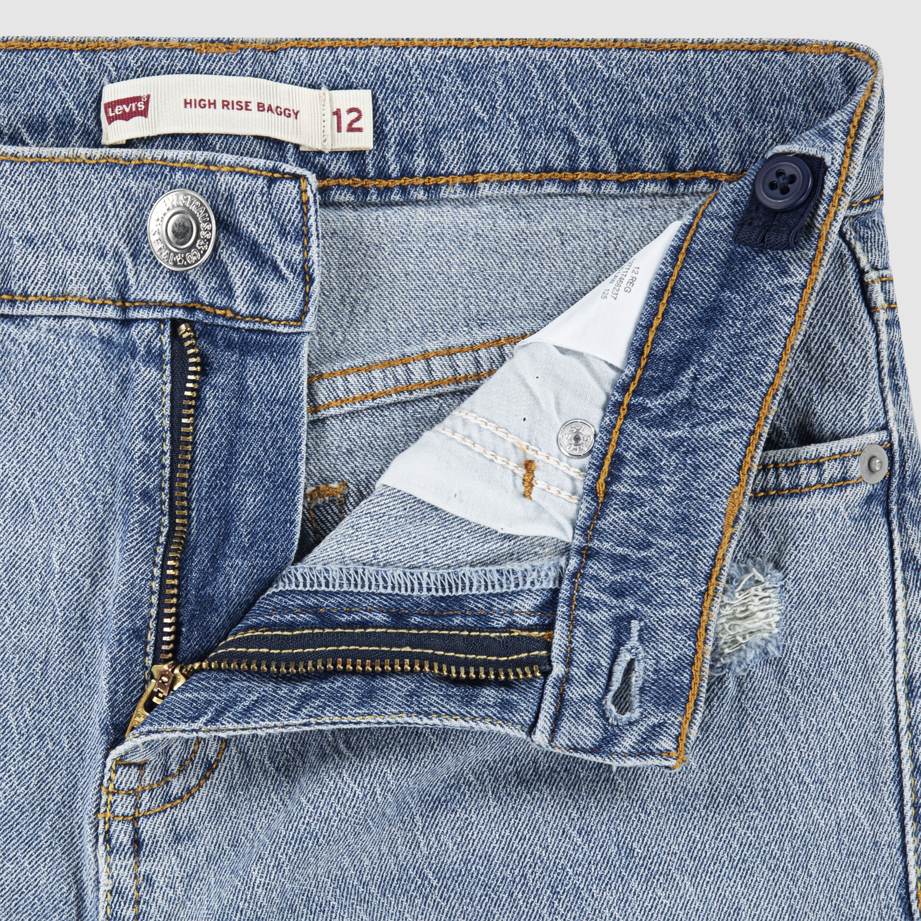 High Rise Baggy Jeans Big Girls 7-16 7