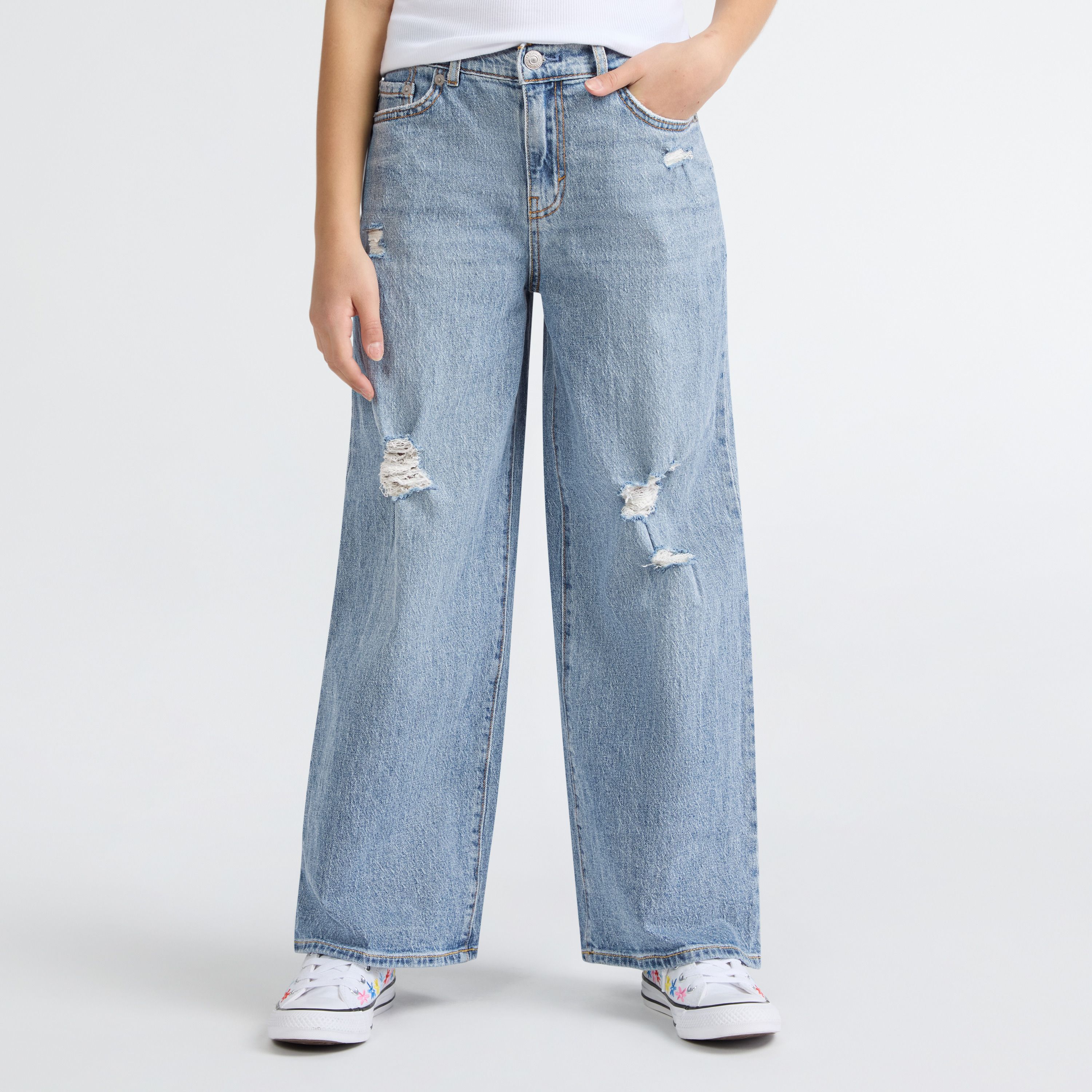 High Rise Baggy Jeans Big Girls 7-16 4