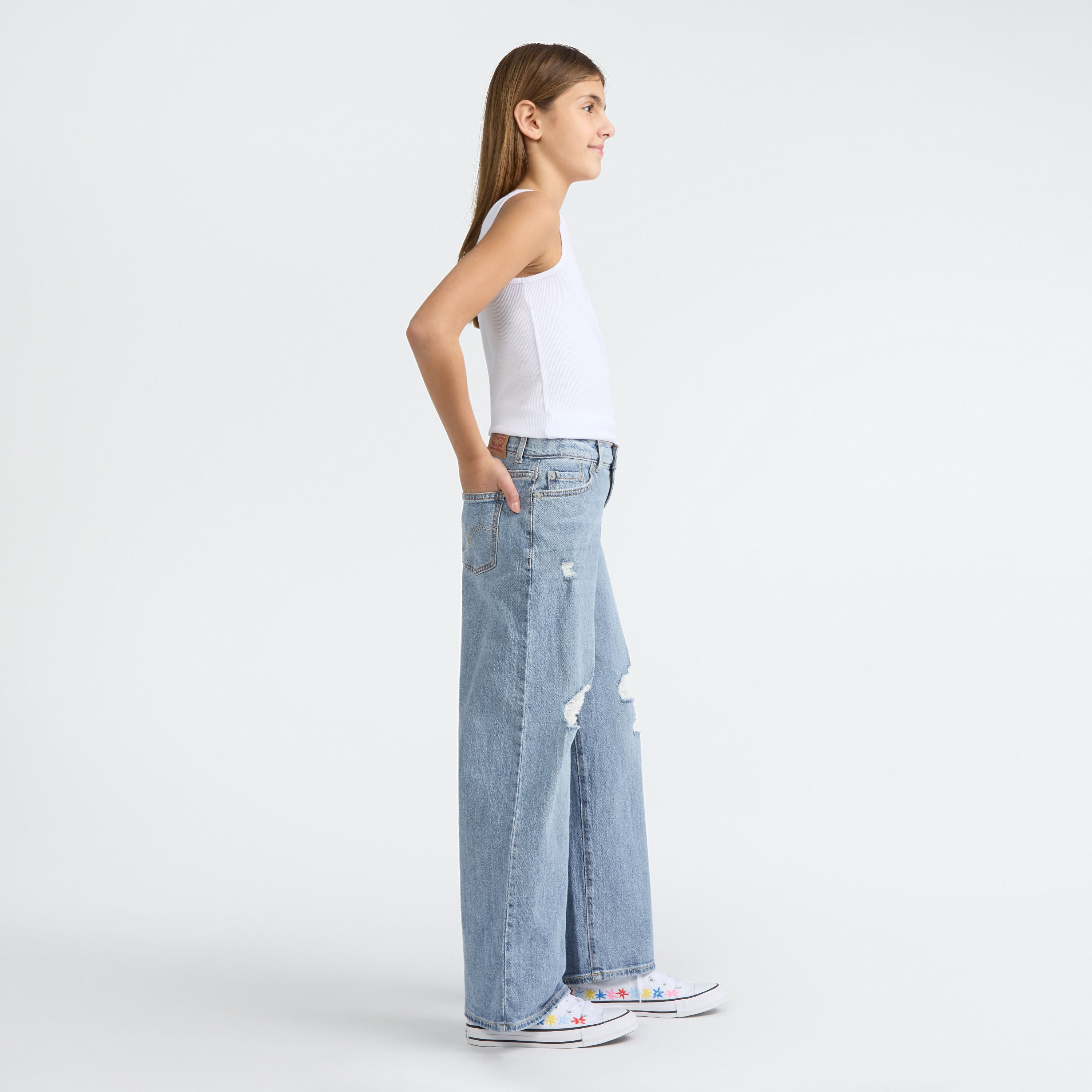 High Rise Baggy Jeans Big Girls 7-16 2