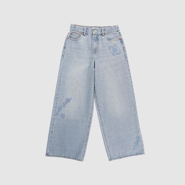 High Rise Baggy Jeans Little Girls 4-6X — Marin Babe - Medium Wash