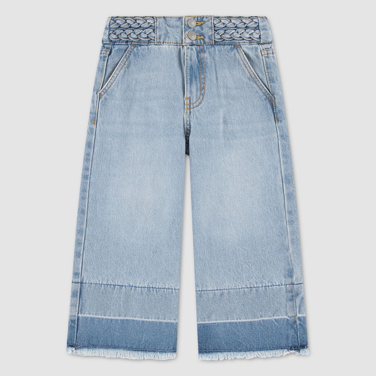 High Rise Baggy Jeans Toddler Girls 2T-4T — Hang Up - Light Wash