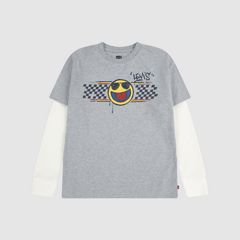 Twofer Graphic Tee Big Boys 8-20 — Grey Heather - Charcoal 4