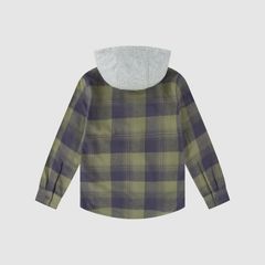 Plaid Flannel Shirt Big Boys 8-20 — Deep Lichen Green - Green 5