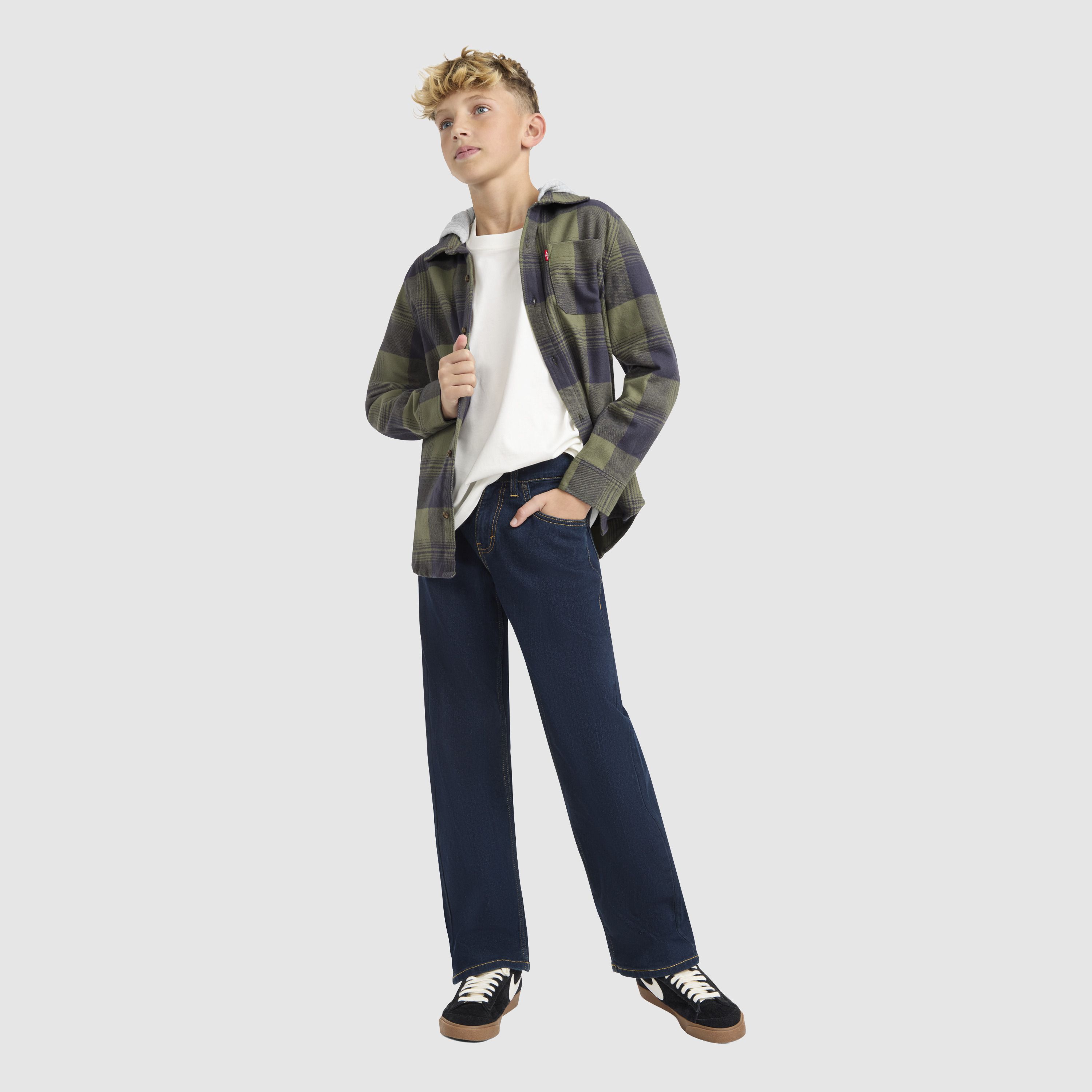 Plaid Flannel Shirt Big Boys 8-20 1