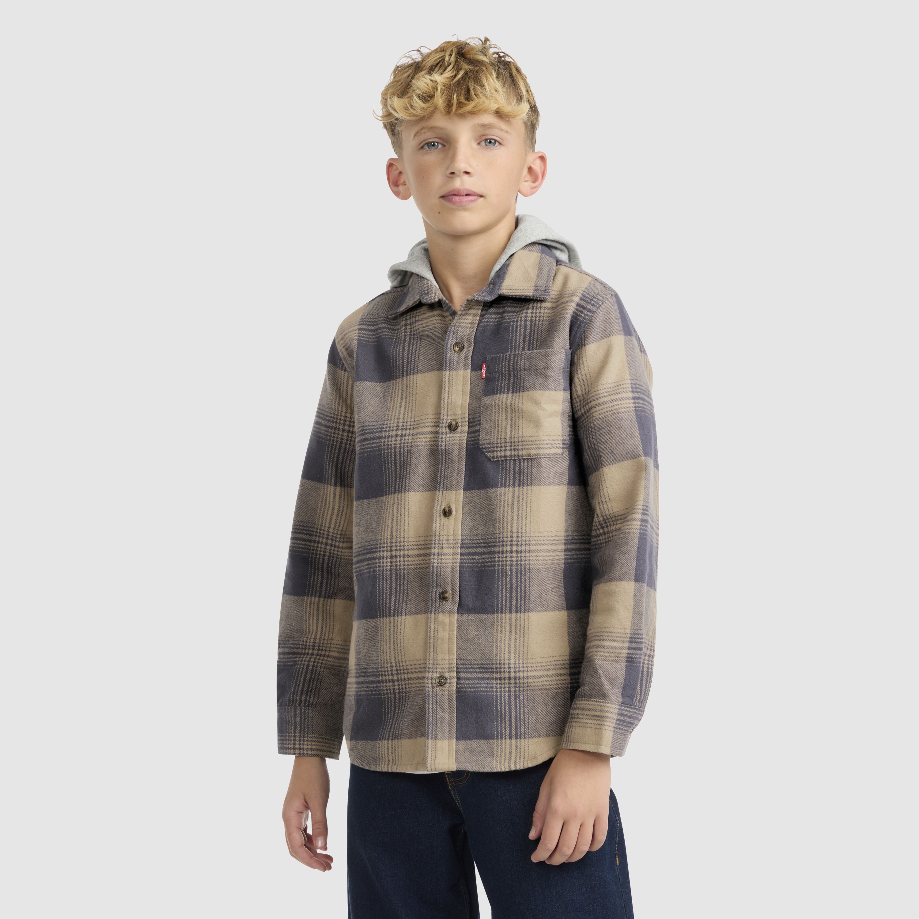 Plaid Flannel Shirt Big Boys 8-20 1