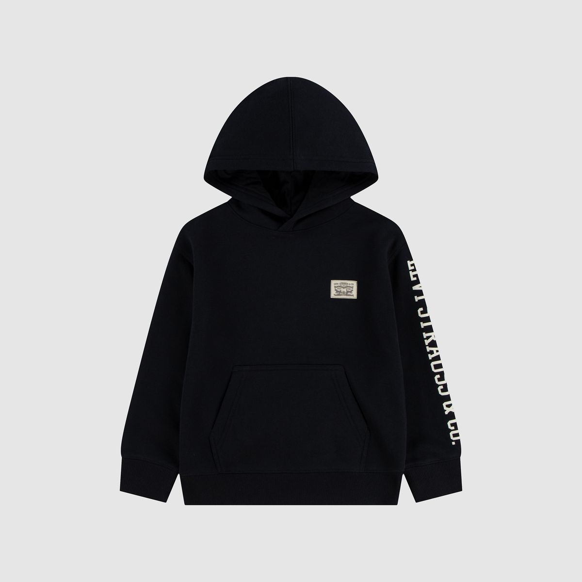 Sleeve Hit Hoodie Little Boys 4-7 — Jet Black - Black