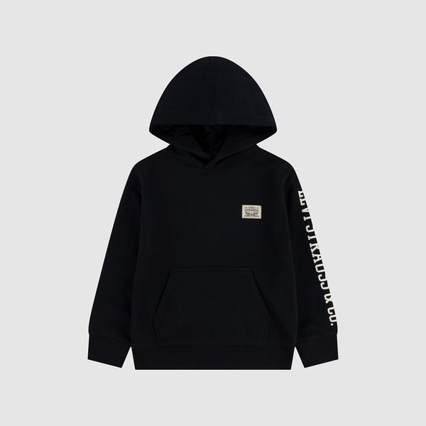 Sleeve Hit Hoodie Little Boys 4-7 — Jet Black - Black