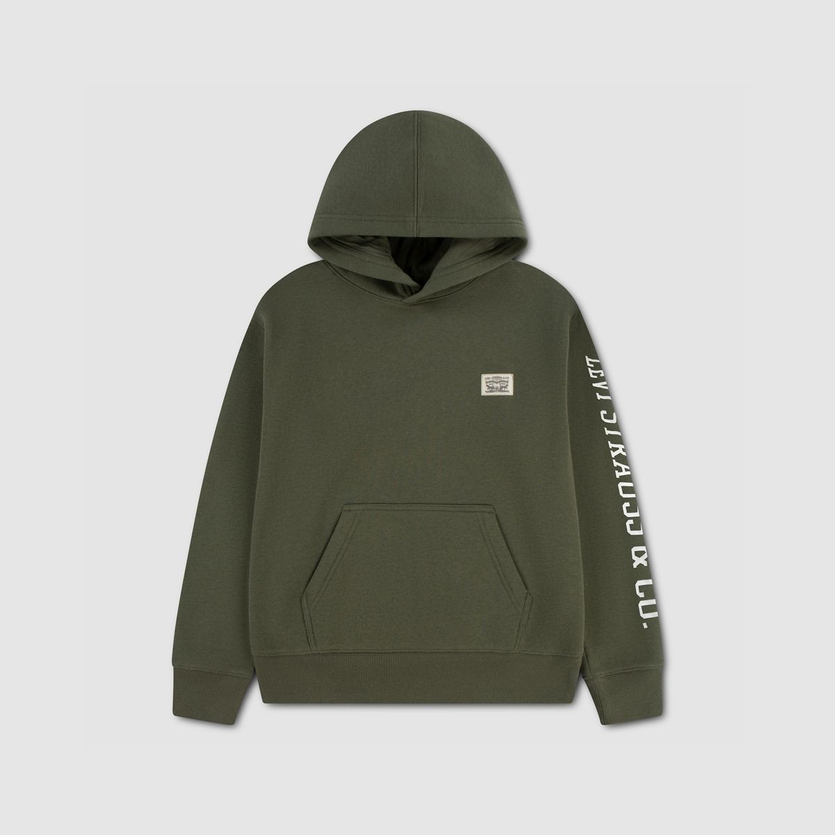 Sleeve Hit Hoodie Little Boys 4-7 — Olive Night - Green