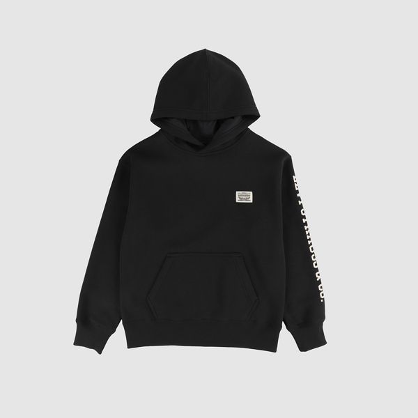 Sleeve Hit Hoodie Big Boys 8-20 — Jet Black - Black