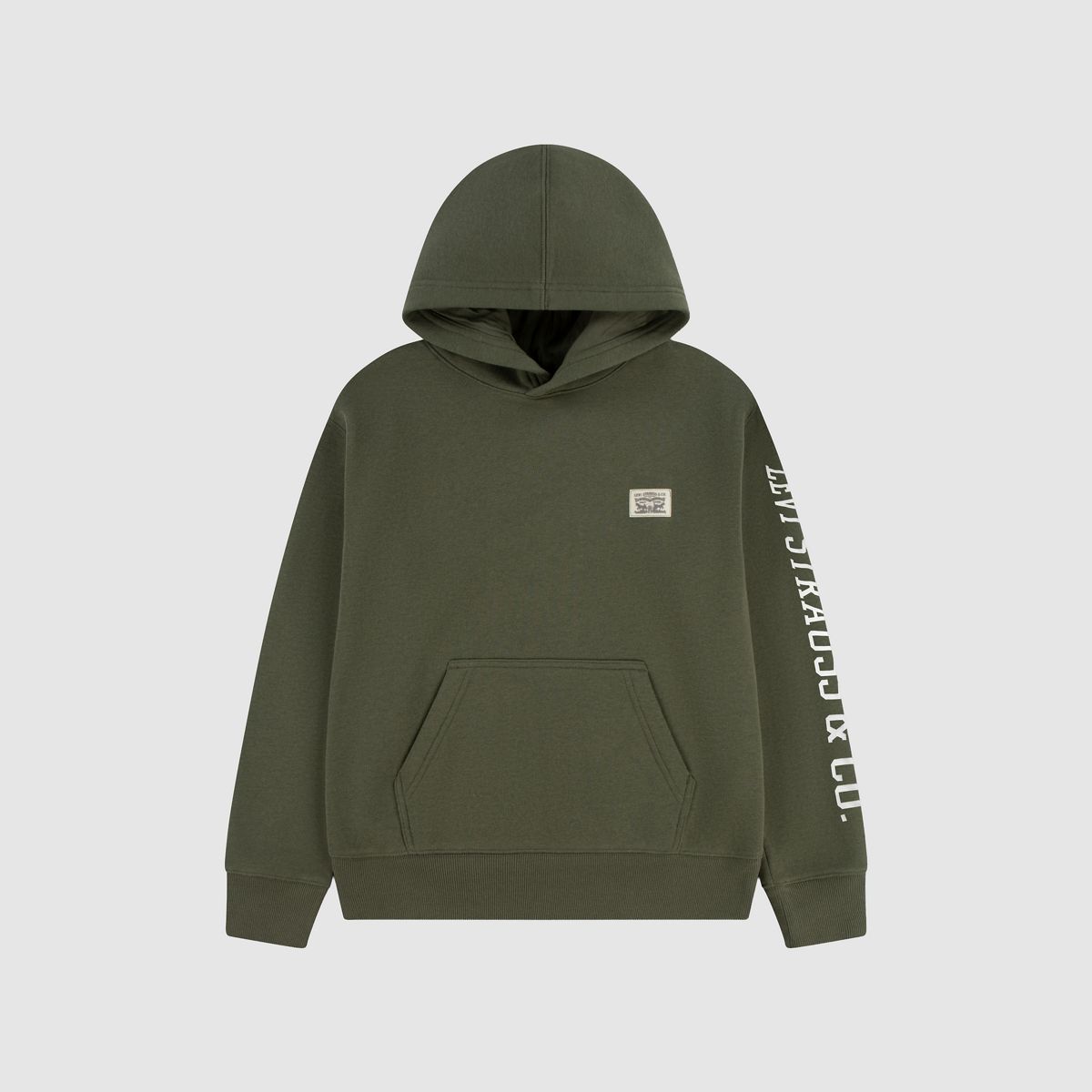 Sleeve Hit Hoodie Big Boys 8-20 — Olive Night - Green