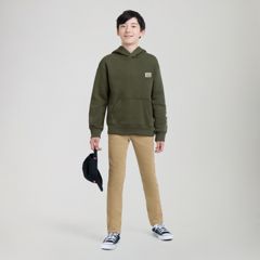 Sleeve Hit Hoodie Big Boys 8-20 — Olive Night - Green 1
