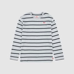 Stripe Thermal Long Sleeve T-Shirt Big Boys 8-20 — Light Grey Heather - Grey 1