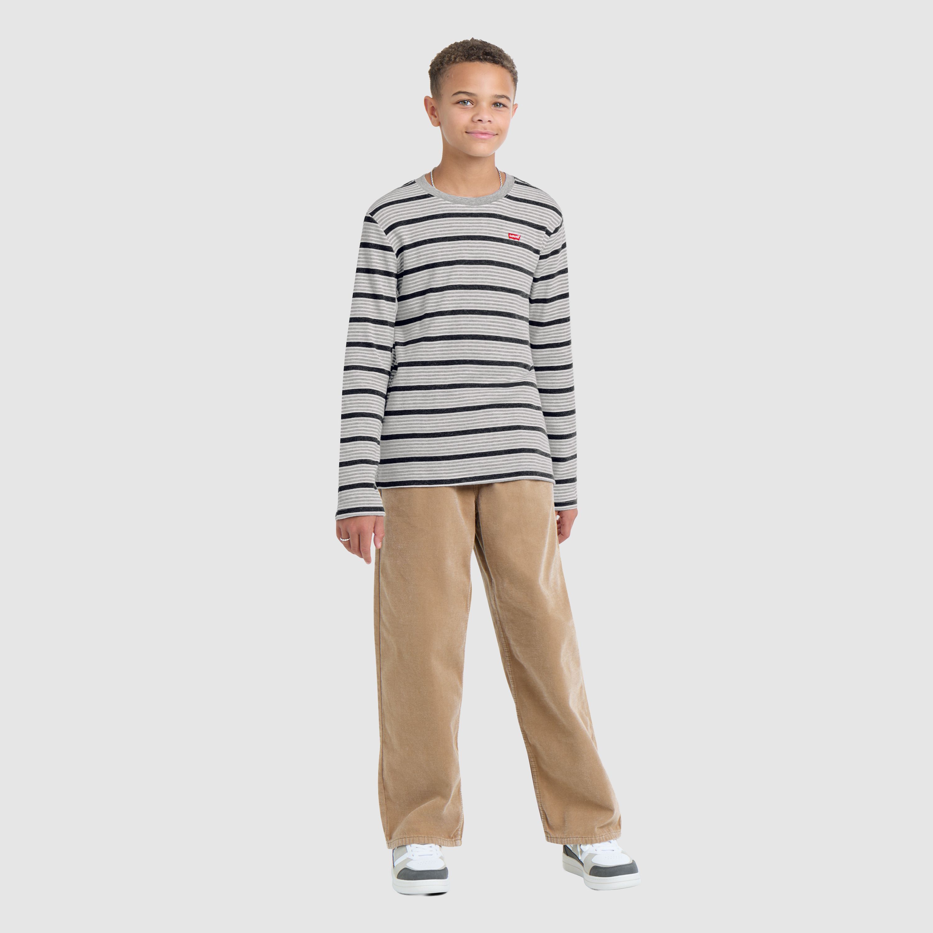 Stripe Thermal Long Sleeve T-Shirt Big Boys 8-20 1