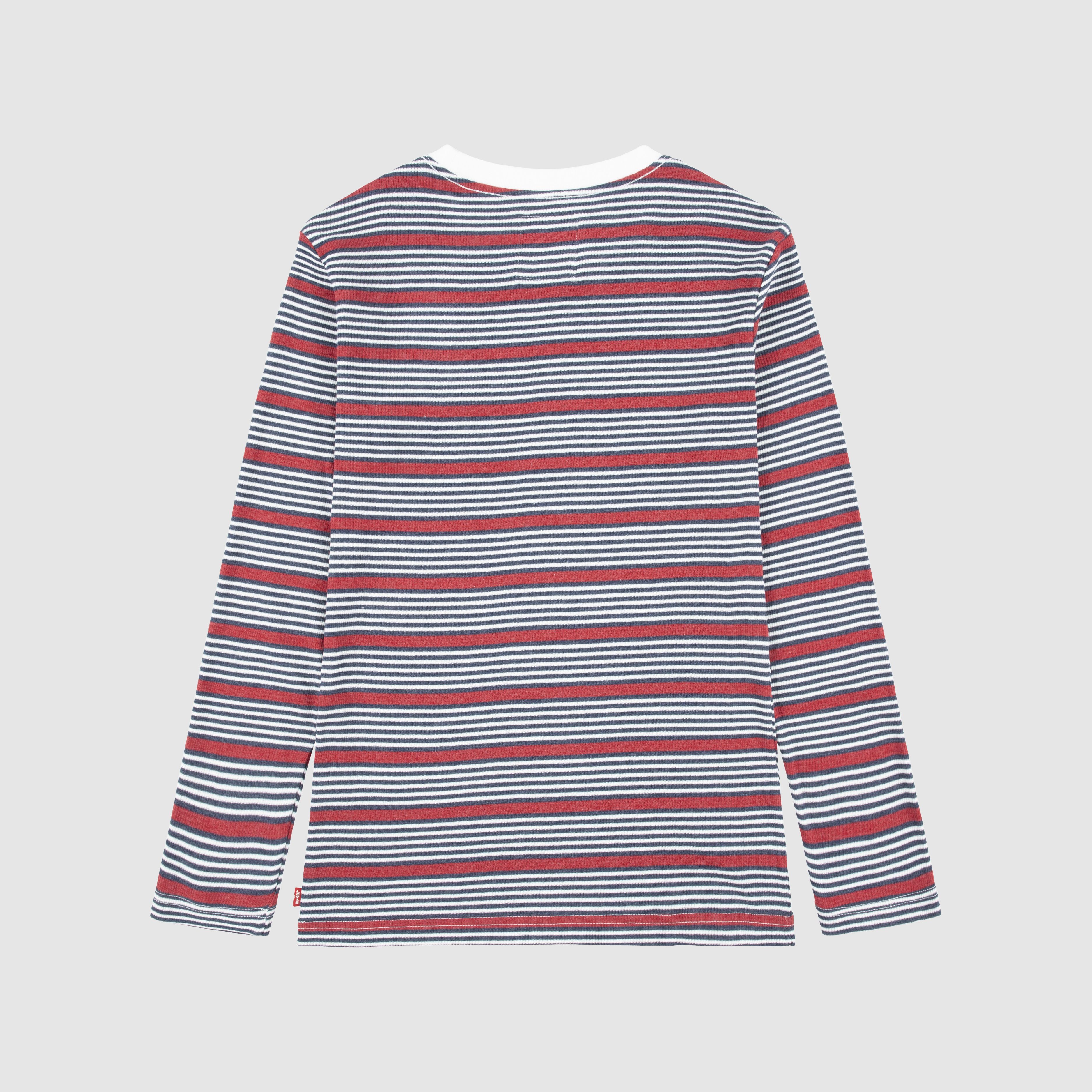 Stripe Thermal Long Sleeve T-Shirt Big Boys 8-20 2