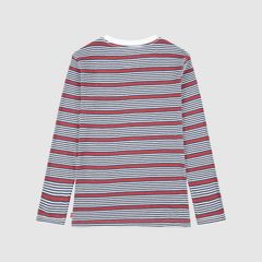 Stripe Thermal Long Sleeve T-Shirt Big Boys 8-20 — Bright White - Grey 2