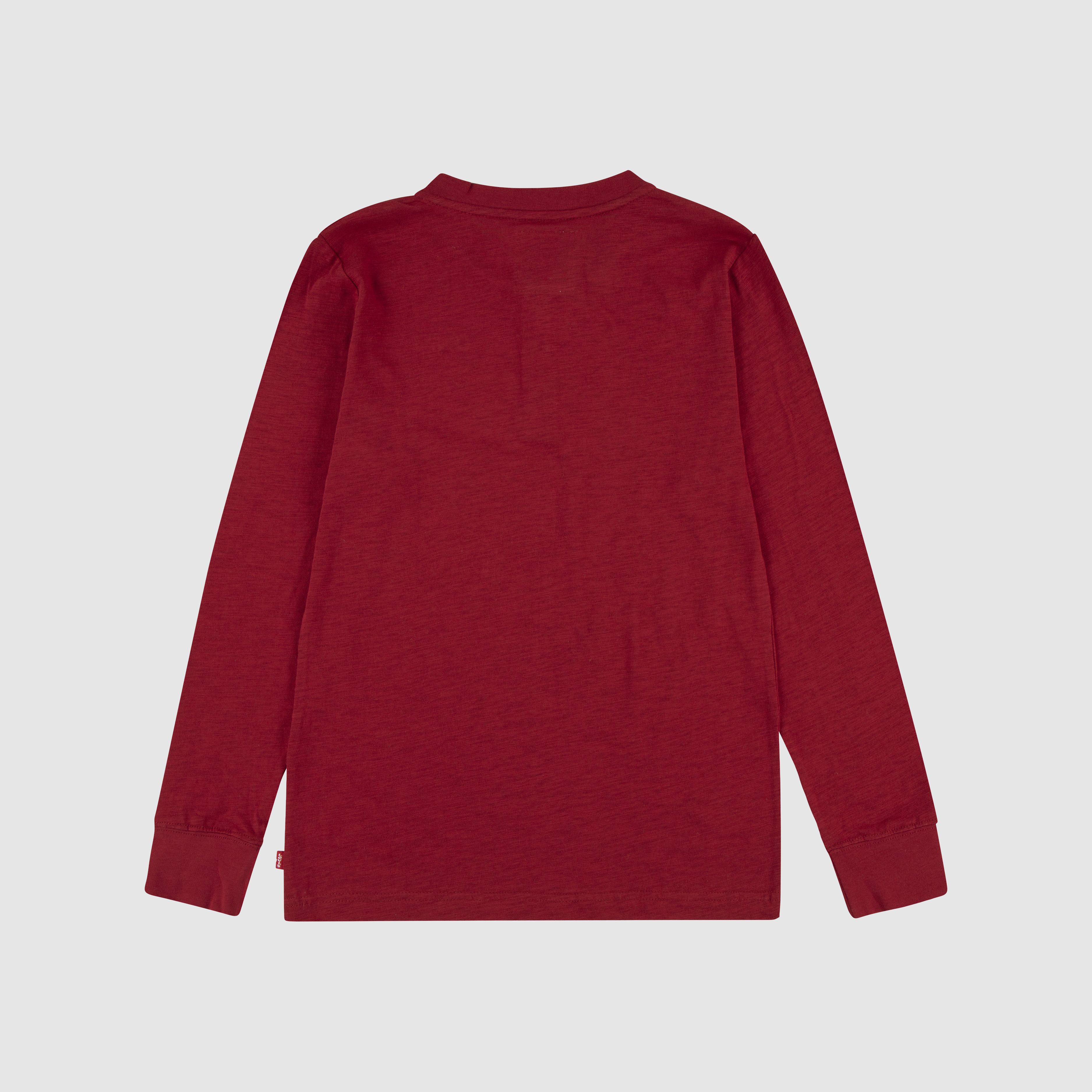 Long Sleeve Slub Henley Big Boys 8-20 2