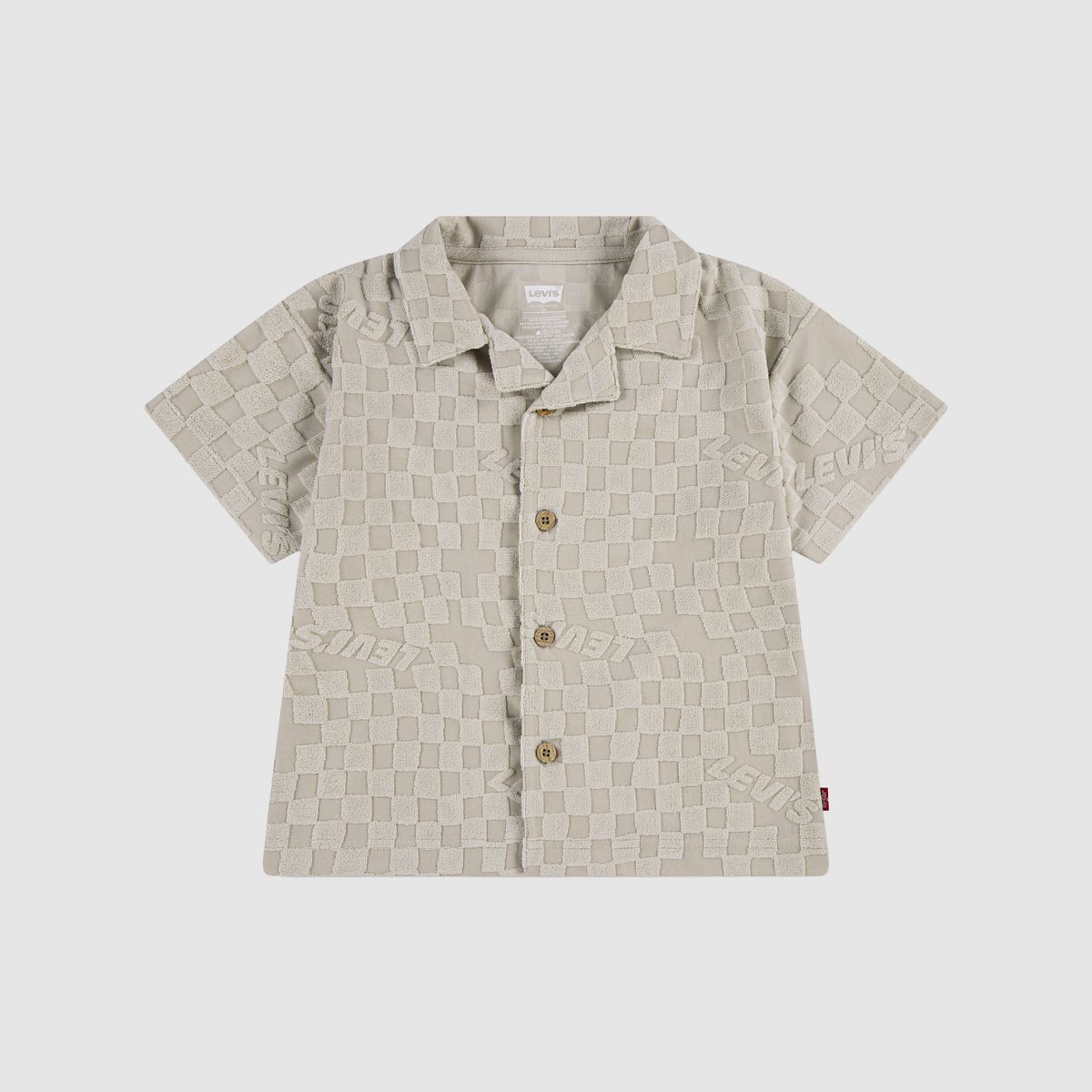 Knit Camp Shirt Toddler 2T-4T — Pumice Stone - Brown