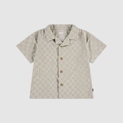Knit Camp Shirt Toddler 2T-4T — Pumice Stone - Brown 1
