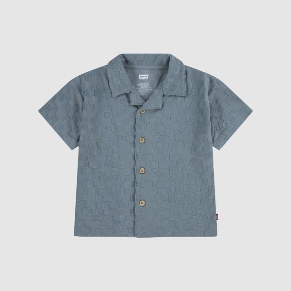 Knit Camp Shirt Little Boys 4-7 — Lead - Green