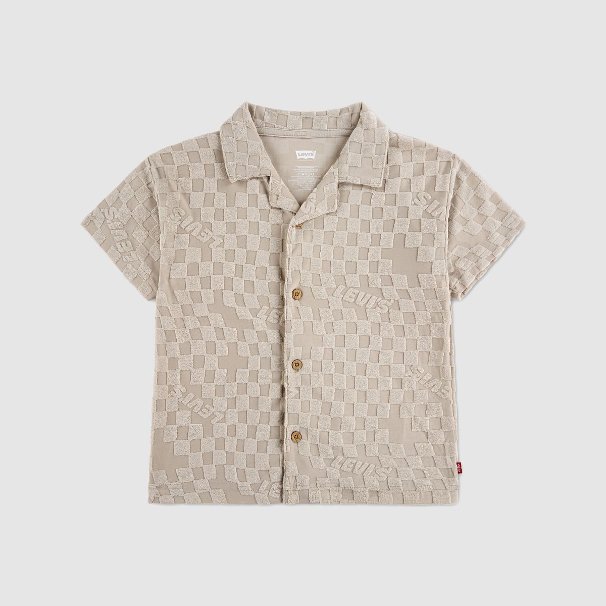 Knit Camp Shirt Little Boys 4-7 — Pumice Stone - Brown