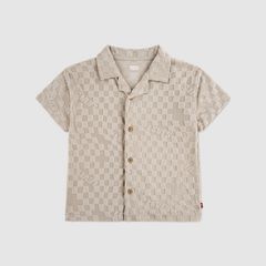 Knit Camp Shirt Little Boys 4-7 — Pumice Stone - Brown 1