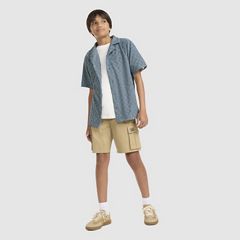 Knit Camp Shirt Big Boys 8-20 — Lead - Green 1