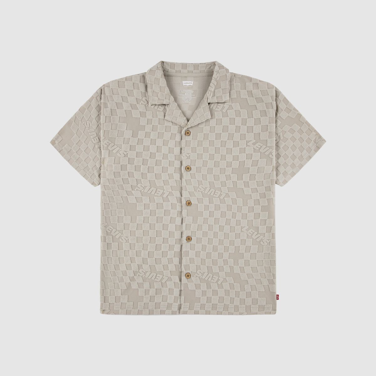 Knit Camp Shirt Big Boys 8-20 — Pumice Stone - Brown
