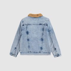 Sherpa Trucker Jacket Big Boys S-XL — Easy Daze - Light Wash 2