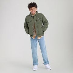 Quilted Trucker Jacket Big Boys 8-20 — Four Leaf Clover 1