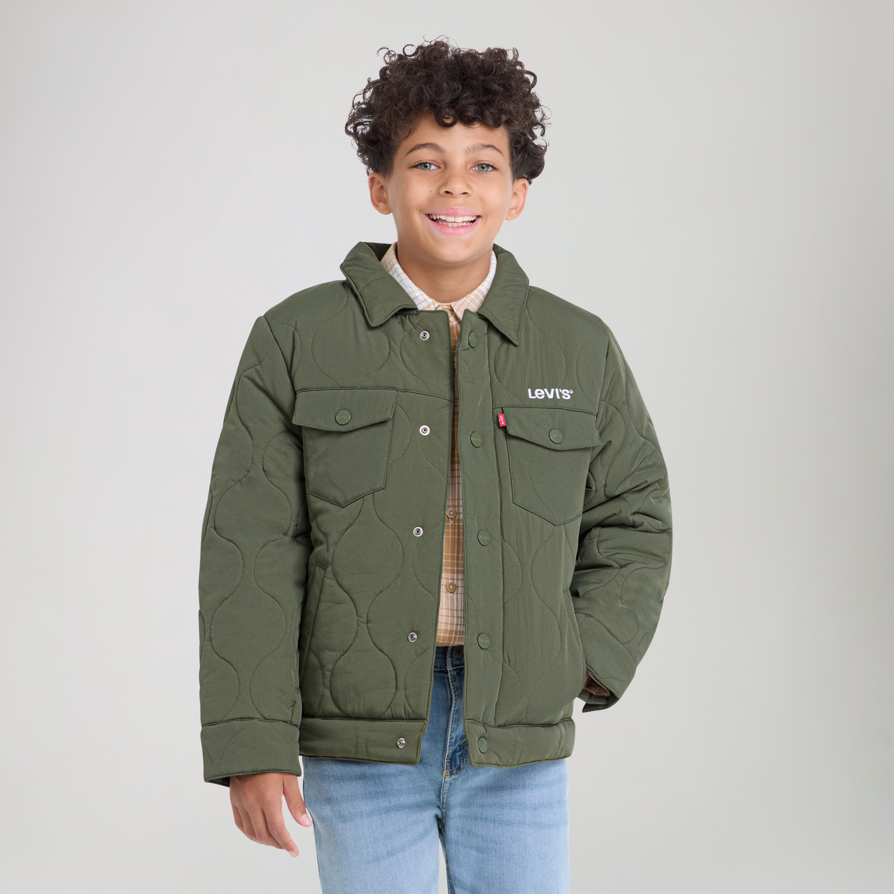 Quilted Trucker Jacket Big Boys 8-20 2