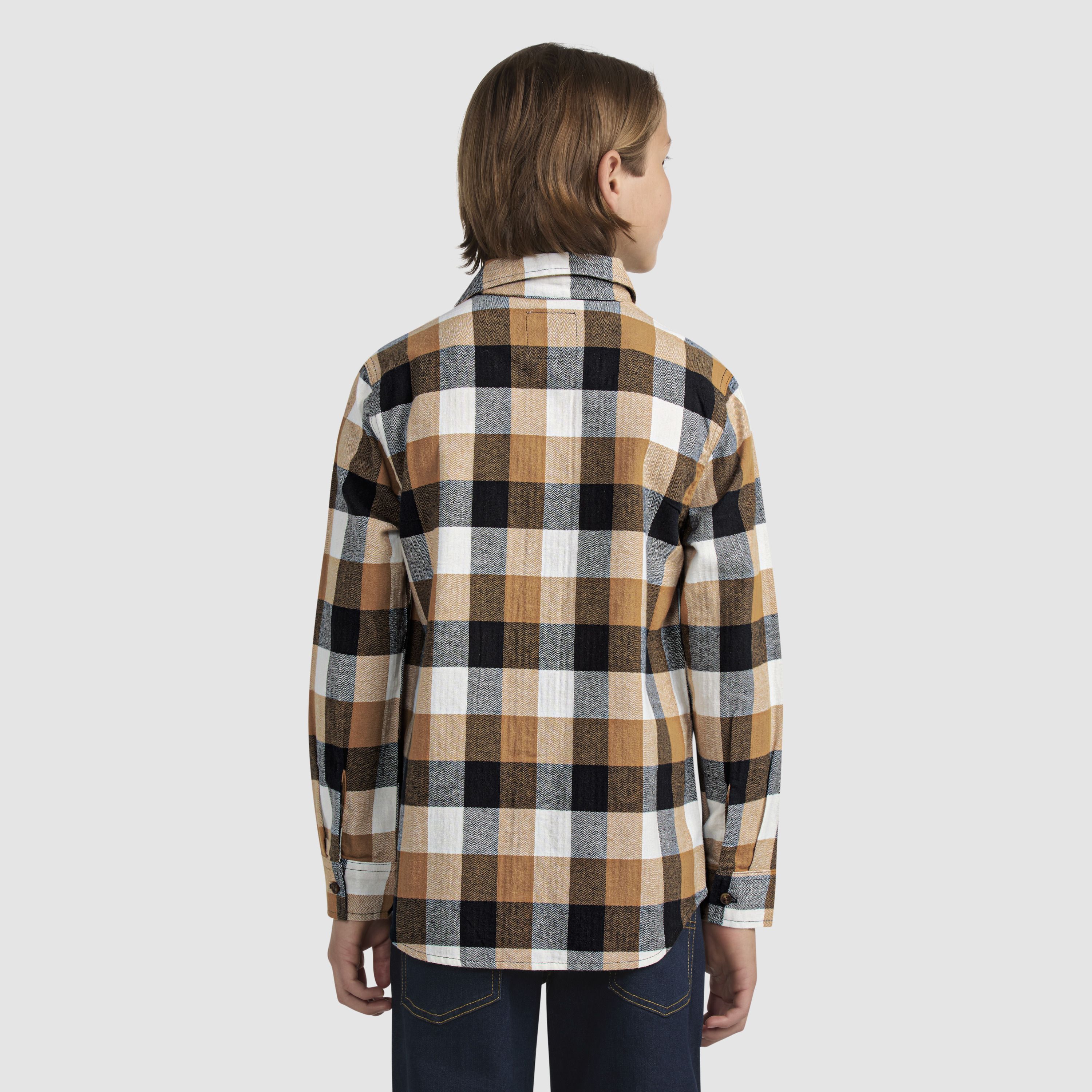 Buffalo Check Flannel Shirt Big Boys S-XL 3